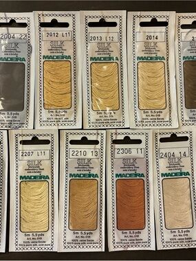 Madeira Silk Embroidery Floss Assorted Lot of 11